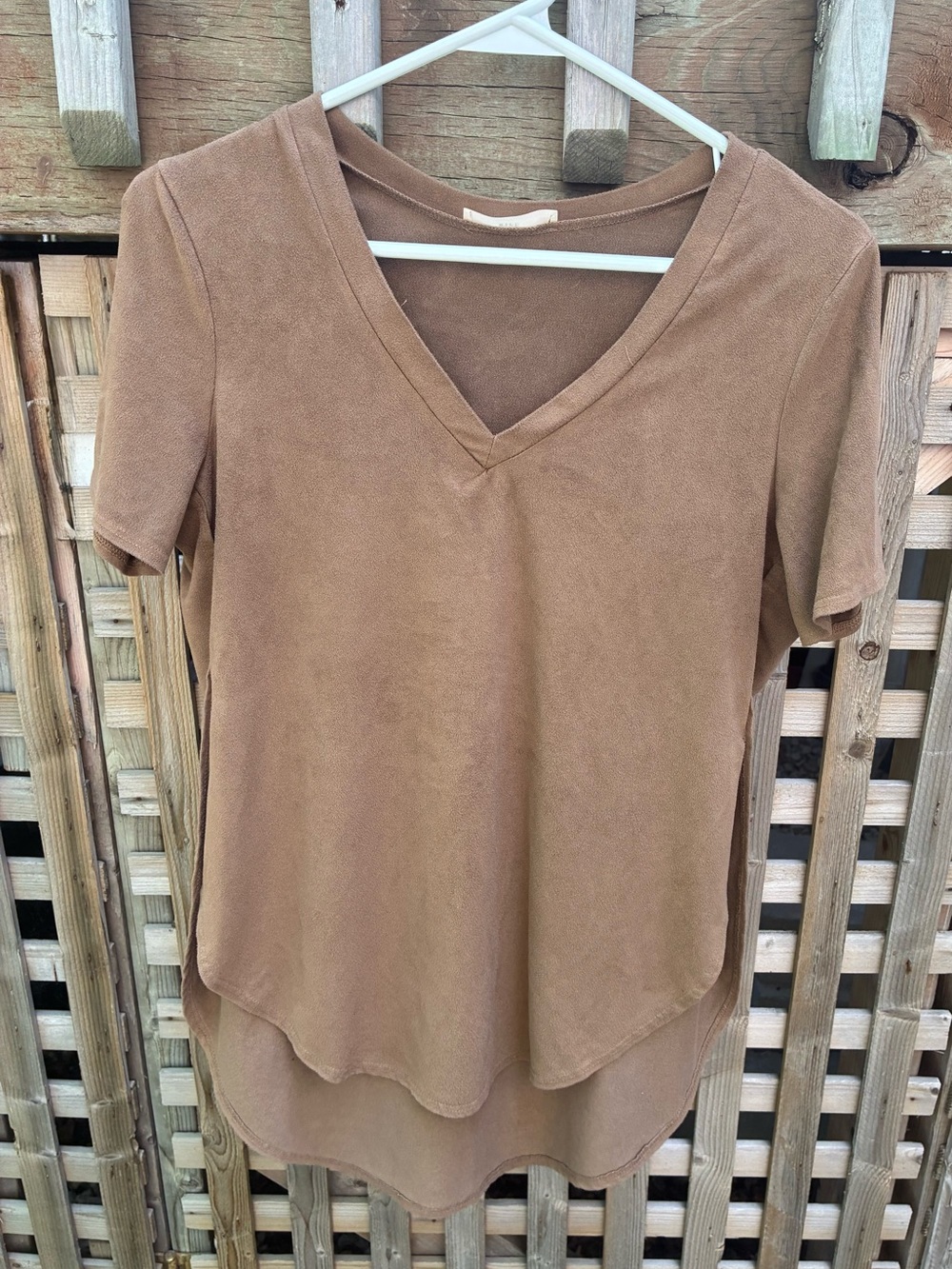 Ripe Brown V-Neck Short Sleeve Tee